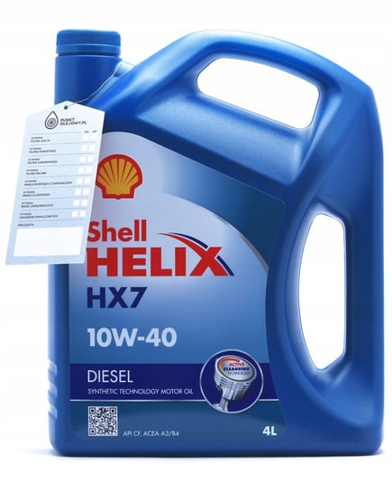 Olej silnikowy SHELL SHELL HELIX HX7 +, 10W40, 4L Shell