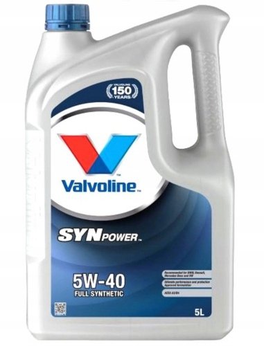 Olej silnikowy VALVOLINE SYNPOWER +, 5W40, 5L Valvoline