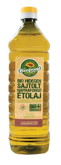Olej Słonecznikowy Tłoczony Na Zimno Bio 1 L (Pet) - Biopont BIOPONT