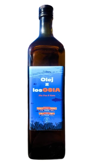 Olej z łososia dla psa i kota 1000 ml do michy