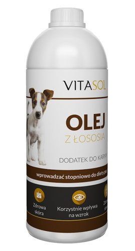 Olej z łososia dla psa VITASOL, 100 ml Vitasol