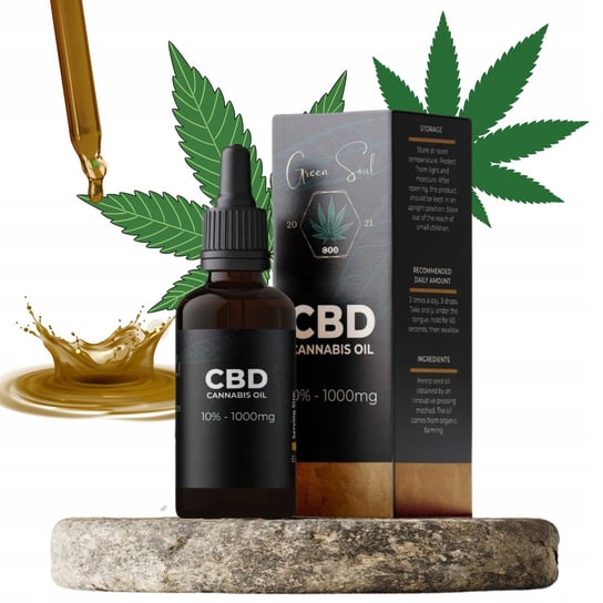 Olejek CBD 10% 1000mg 10ml - Bez THC 400 Kropel Certyfikowany Wysoka Jakość PL Green Soul