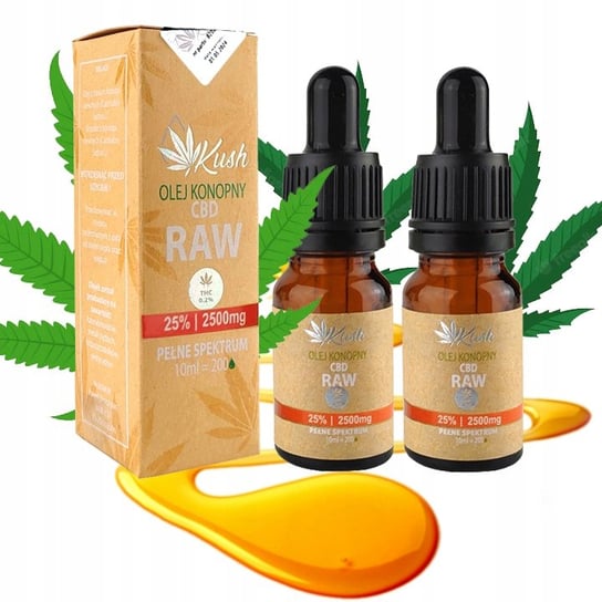 Olejek Konopny Kush Cbd Raw 25% 5000 mg | 2X 10ml Kush CBD