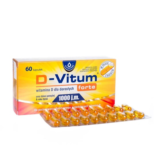 Oleofarm, D-Vitum Forte 1000 J.M., Suplement diety, 60 kaps. Oleofarm