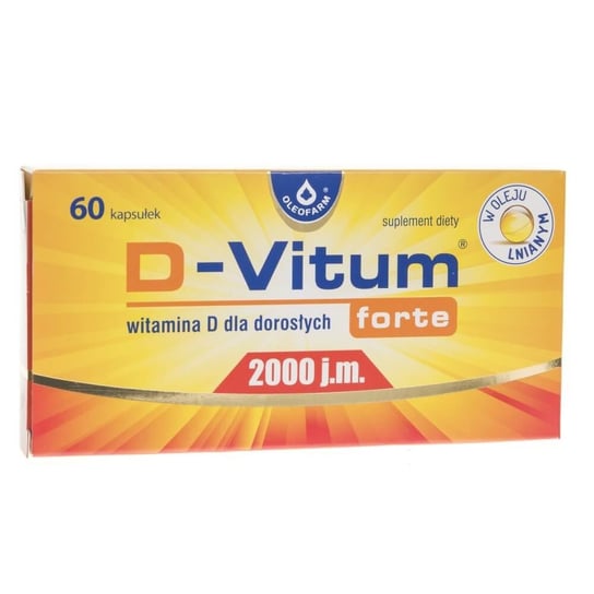 Oleofarm, D-Vitum Forte 2000 j.m, Suplement diety, 60 kaps. Oleofarm