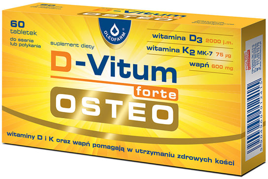 Oleofarm, D-Vitum Forte Osteo, Suplement diety, 60 kaps. Oleofarm