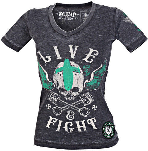Olimp Live & Fight, T-shirt damski z krótkim rękawem, Ride Free, rozmiar L Olimp Live & Fight