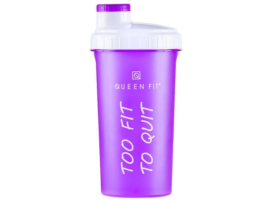 Olimp, QUEEN FIT Shaker, Too Fit To Quit, fioletowo-biały, 700 ml Olimp