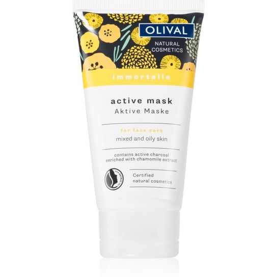 Olival Immortelle Active Mask oczyszczająca maseczka do twarzy do skóry tłustej i mieszanej 75 ml Olival