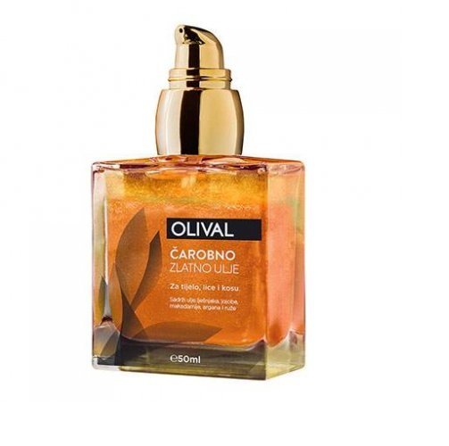 Olival, olejek do twarzy i ciała z drobinkami złota, 50 ml Olival