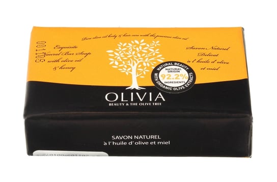Olivia Beauty & The Olive Tree, mydło roślinne w kostce Oliwka & Miód, 125 g Olivia Beauty & The Olive Tree
