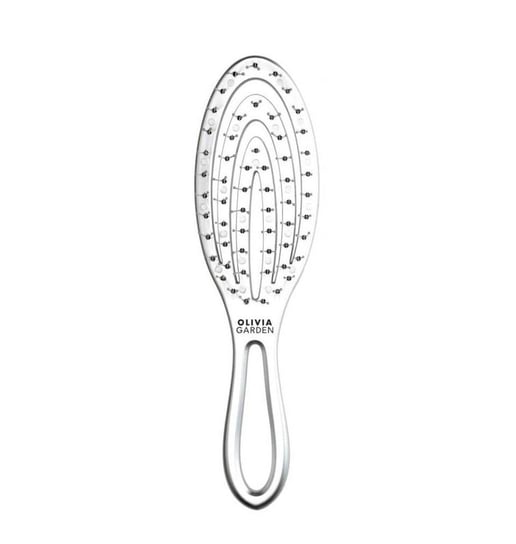 Olivia Garden Holiday 2022 Brush Silver - Elastyczna, Podróżna, Szczotka do Włosów, Srebrna Olivia Garden