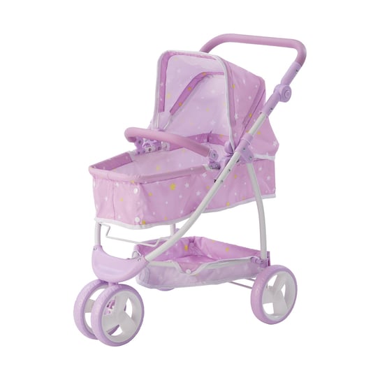 Olivia's Little World 2 w 1 Wózek dla lalek dziecięcy składany wózek fioletowy OL-00010 Teamson