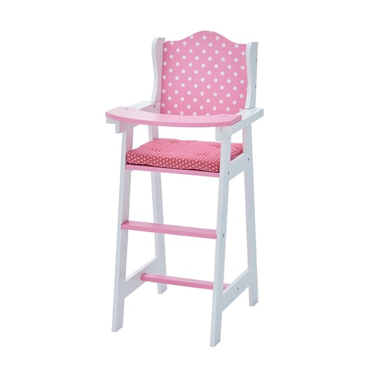 Olivia's Little World Drewniane Krzesło dla lalek Różowe | 18" Meble dla lalek TD-0098AD Teamson