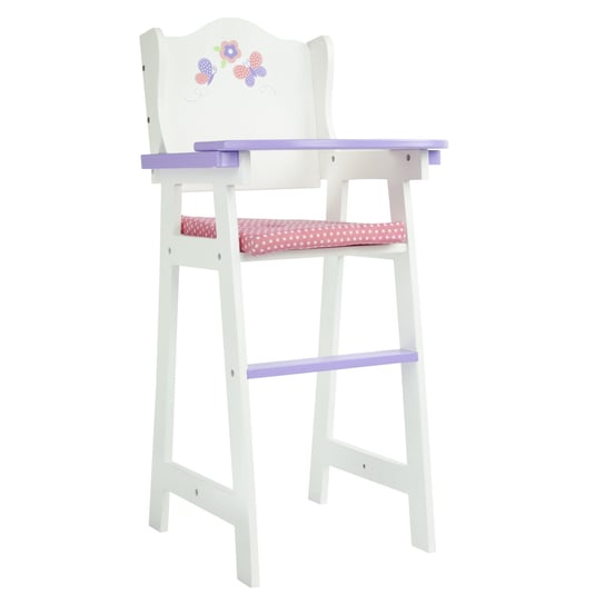 Olivia's Little World Mała Księżniczka Kwiatek Dzieci Drewniane krzesełko dla lalek Meble dla lalek Akcesoria dla lalek TD-0098A Teamson