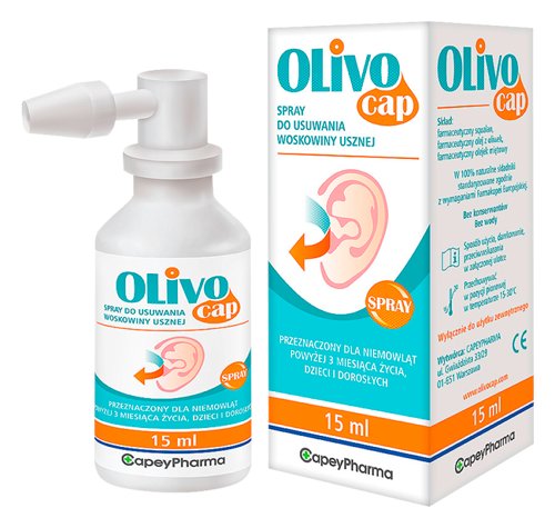 OlivoCap, spray do usuwania woskowiny, 15 ml OlivoCap