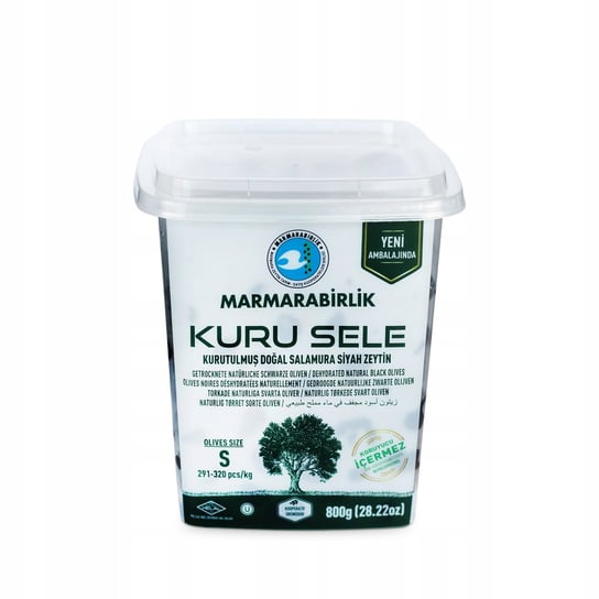 OLIWKI CZARNE SUSZONE TURECKIE Kuru Sele ROZMIAR S 800 G MARMARABIRLIK Marmarabirlik