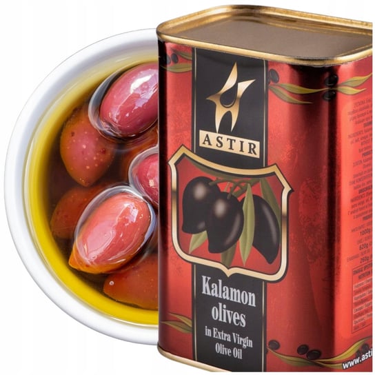 Oliwki Kalamata + Oliwa z oliwek Extra Virgin 2w1 puszka 1kg WYSOKA JAKOŚĆ Inna marka