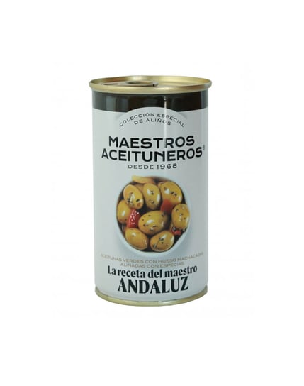 Oliwki MAESTROS ANDALUZ puszka 4200g zielone z pestką w tradycyjnej marynacie andaluzyjskiej Maestros Aceituneros