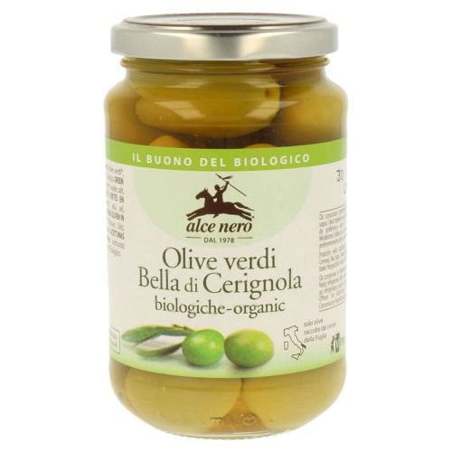 Oliwki zielone bella di cerignola z pestką w zalewie BIO 350 g - Alce Nero Alce Nero