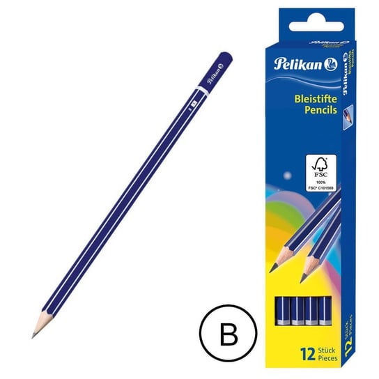 Ołówek B z grafitem miękki drewniany PELIKAN 12szt Pelikan