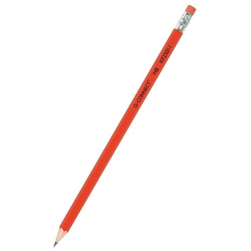 Ołówek drewniany z gumką, Q-Connect, HB, 12 sztuk Neopak