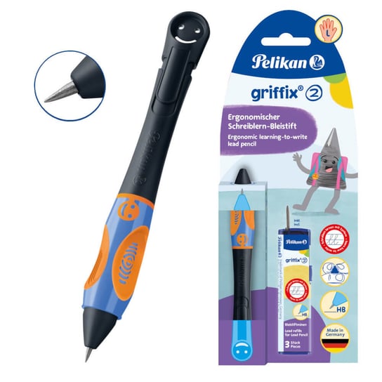 Ołówek Griffix 2 Leworęczny + 3 Wkłady Pelikan Pelikan