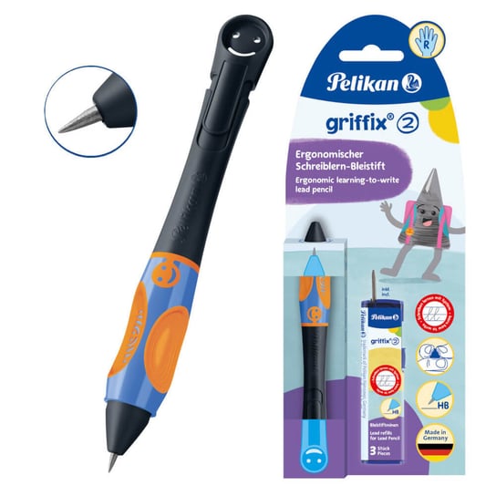 Ołówek Griffix 2 Praworęczny + 3 Wkłady Pelikan Pelikan