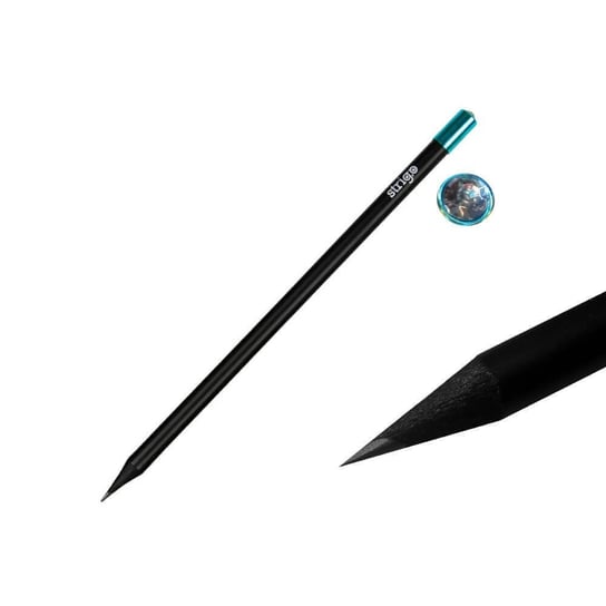 Ołówek HB czarny z kryształkiem diamentem STRIGO Strigo