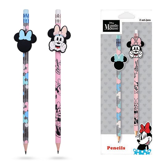Ołówek HB z gumką 2 szt. Colorino Disney Minnie Mouse Różowy 16500PTR_ROZ Colorino