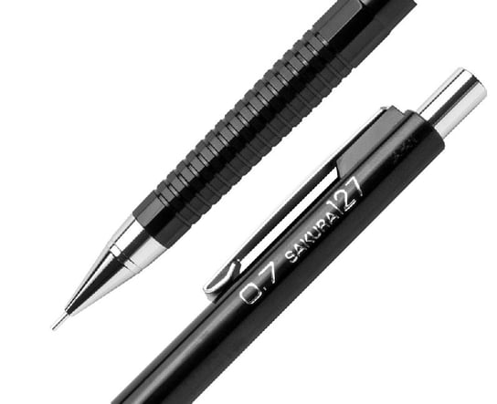 Ołówek mechaniczny Sakura XS-127, czarny, 0,7 mm BRUYNZEEL