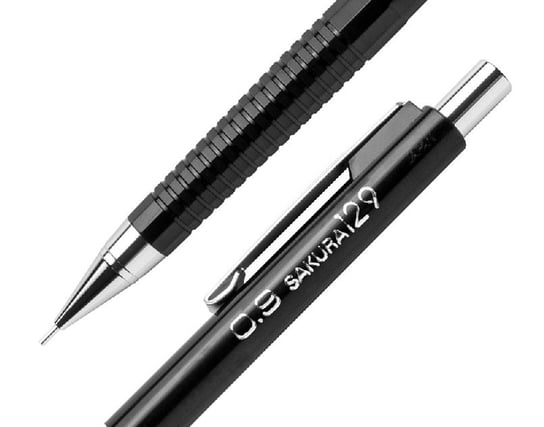 Ołówek mechaniczny Sakura XS-129, czarny, 0,9 mm BRUYNZEEL