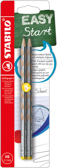 Ołówek Stabilo EASYgraph S HB srebrny metaliczny L, 2 sztuki Stabilo
