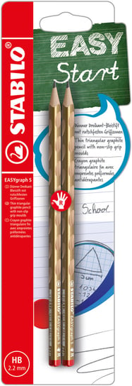 Ołówek Stabilo EASYgraph S złoty metaliczny HB R, 2 sztuki Stabilo