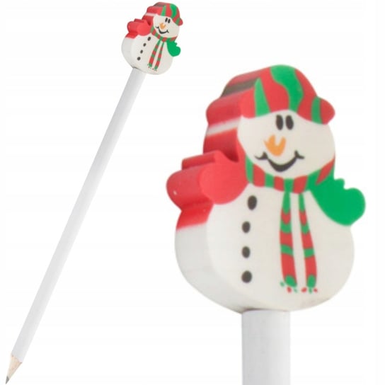 Ołówek Świąteczny Z Gumką Bałwanek Bałwan Święta Cool