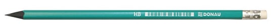ołówek syntetyczny z gumką donau, hb, lakierowany, zielony Donau