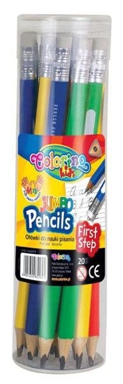 Ołówek trójkątny z gumką Jumbo do nauki pisania p20 tuba Colorino Kids 55888    cena za 1 sztukę (55888PTR) Patio