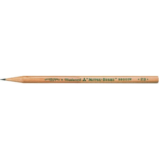 Ołówek z drewna cedrowego ekologiczny 2B bez gumki (12szt) 9800 UNI Uni