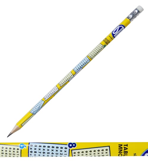 Ołówek z gumką i tabliczką mnożenia Astra Titanum