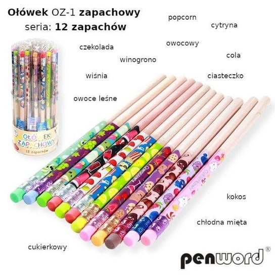 Ołówek zapachowy OZ-1, 12 zapachów mix kolorów p36 Cena za 1szt POLSIRHURT