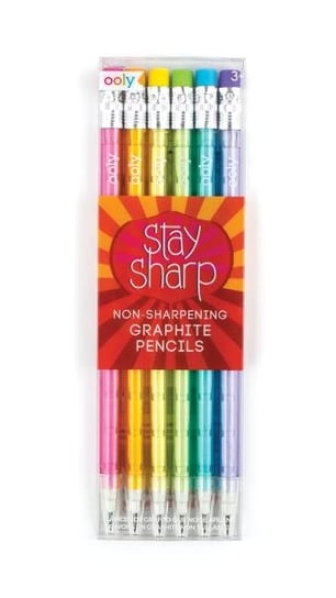 Ołówki Z Przekładanym Wkładem, Stay Sharp, 6 Sztuk Kolorowe Baloniki