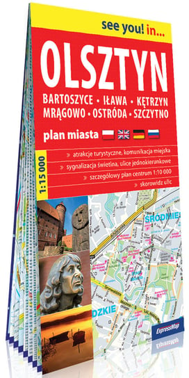 Olsztyn, Bartoszyce, Iława, Kętrzyn, Mrągowo, Ostróda, Szczytno. Plan miasta 1:15 000 Opracowanie zbiorowe