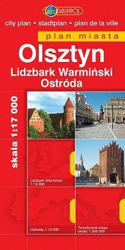 Olsztyn, Lidzbark Warmiński, Ostróda. Plan miasta Opracowanie zbiorowe