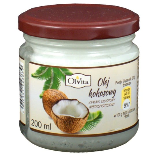 Olvita, Olej kokosowy, zimnotłoczony, 200 ml Olvita