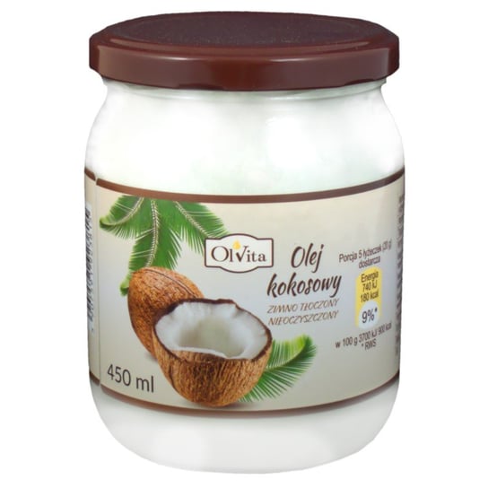 Olvita, Olej kokosowy, zimnotłoczony, 450 ml Olvita