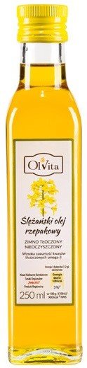 Olvita, Olej rzepakowy, zimnotłoczony, 250 ml Olvita