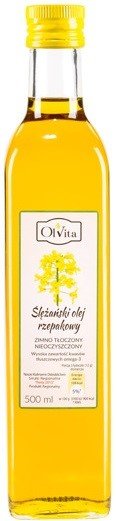 Olvita, Olej rzepakowy, zimnotłoczony, 500 ml Olvita