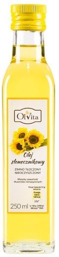 Olvita, Olej słonecznikowy, zimnotłoczony, 250 ml Olvita