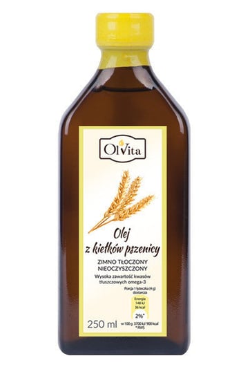 Olvita Olej z kiełków pszenicy zimnotłoczony nieoczyszczony - 250 ml Olvita
