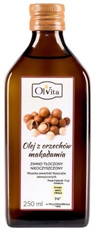Olvita, Olej z makadamia, zimnotłoczony, 250 ml Olvita